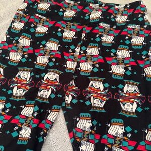Lularoe Kings and‎ Queens Cards Patterned Tall and Curvy Leggings